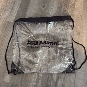 ASU alumni clear drawstring backpack